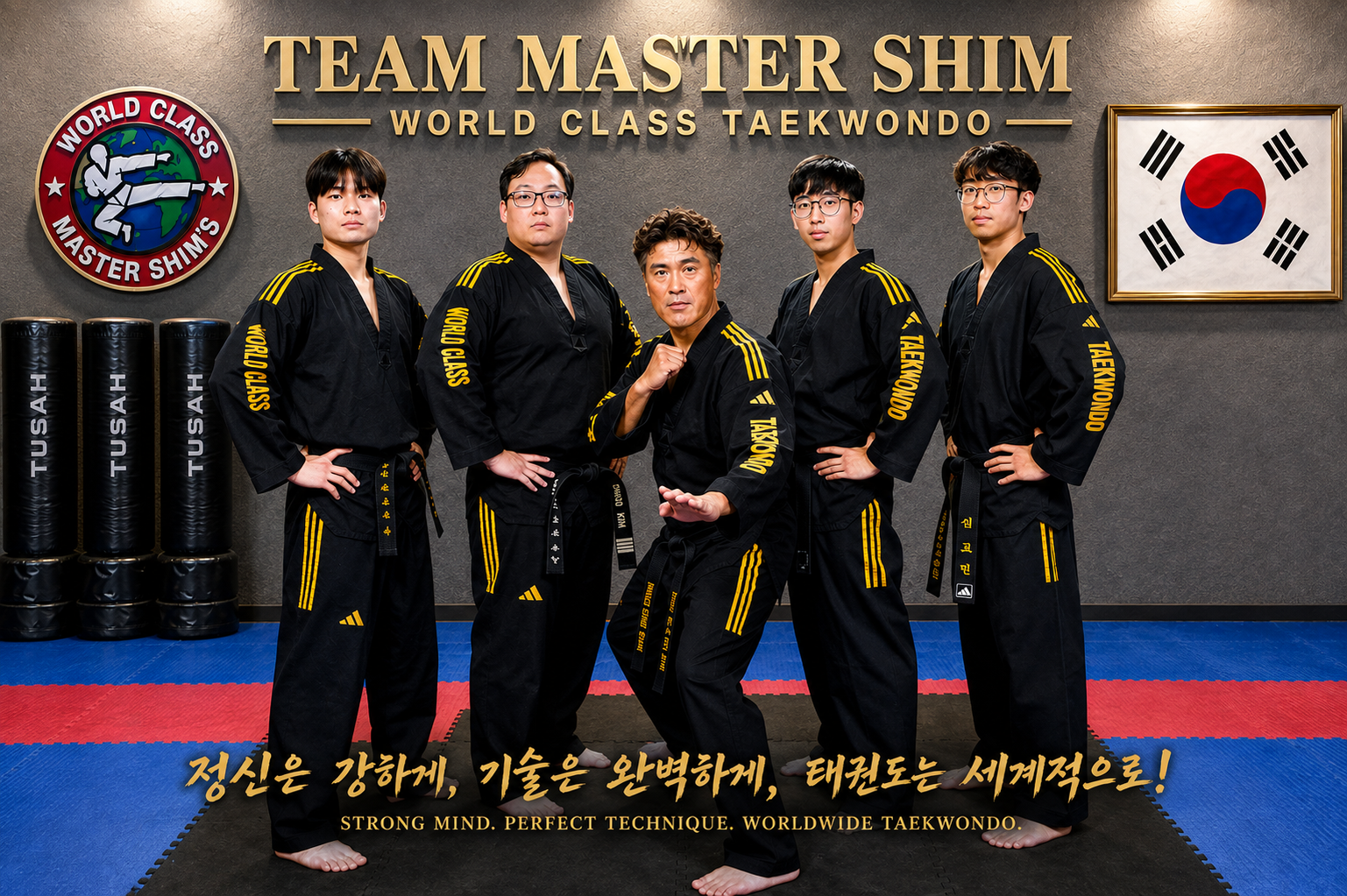 Masters and instructors at Master Shim's World Class Tae Kwon Do in South Atlanta Georgia