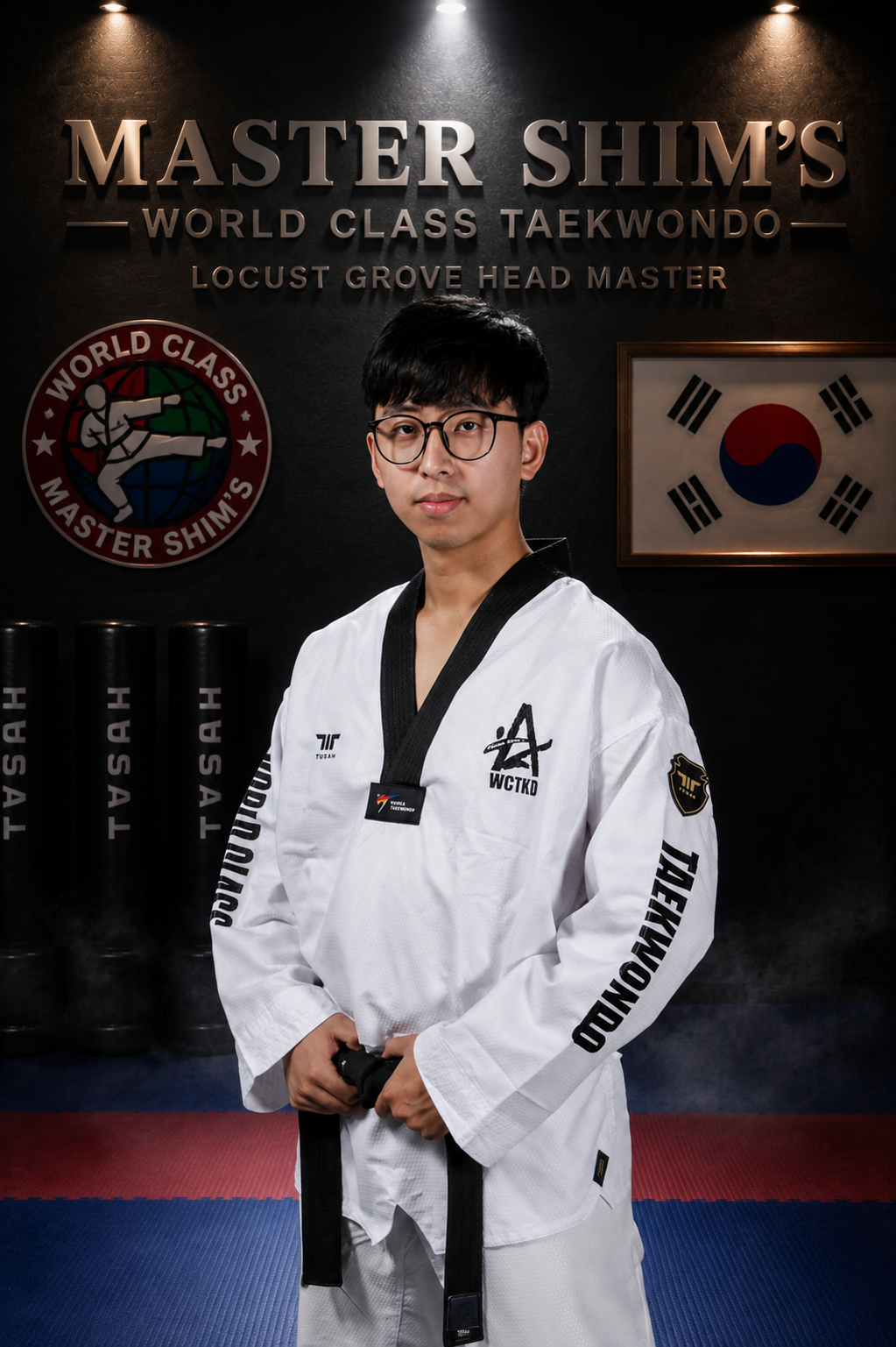 Master Travis Bui at Master Shim's World Class Tae Kwon Do Locust Grove Georgia