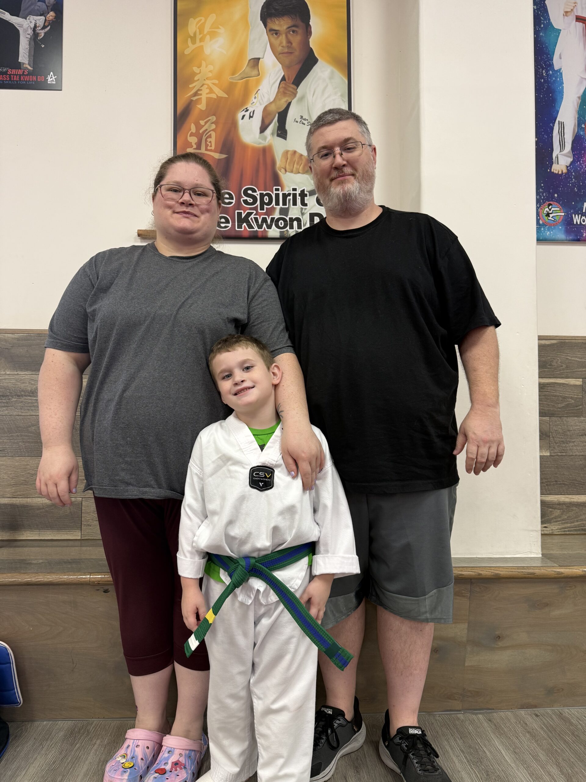 Robert S. enjoying his Tae Kwon Do experience at Master Shim's