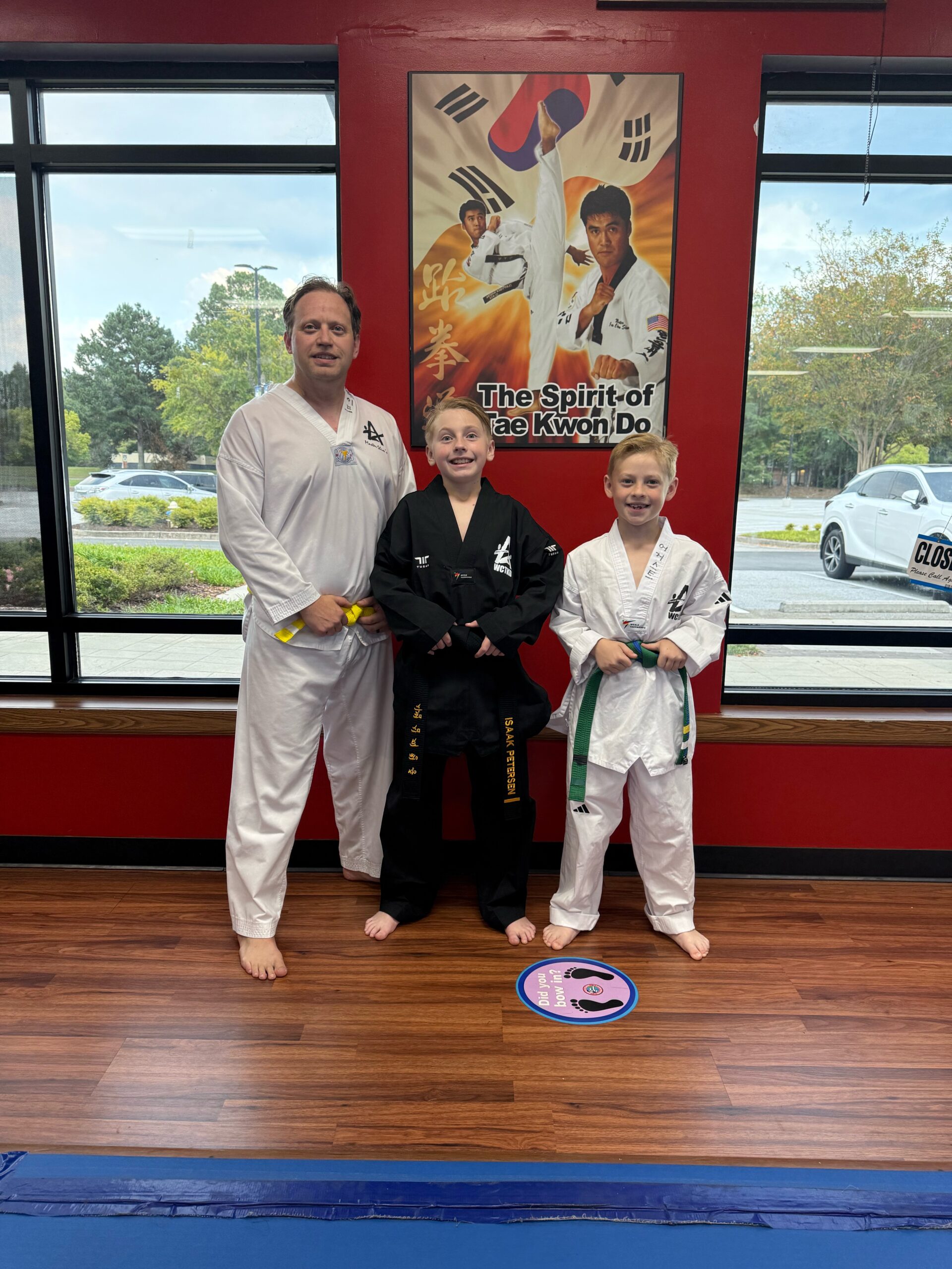 The Peterson Family sharing their Tae Kwon Do journey at Master Shim's