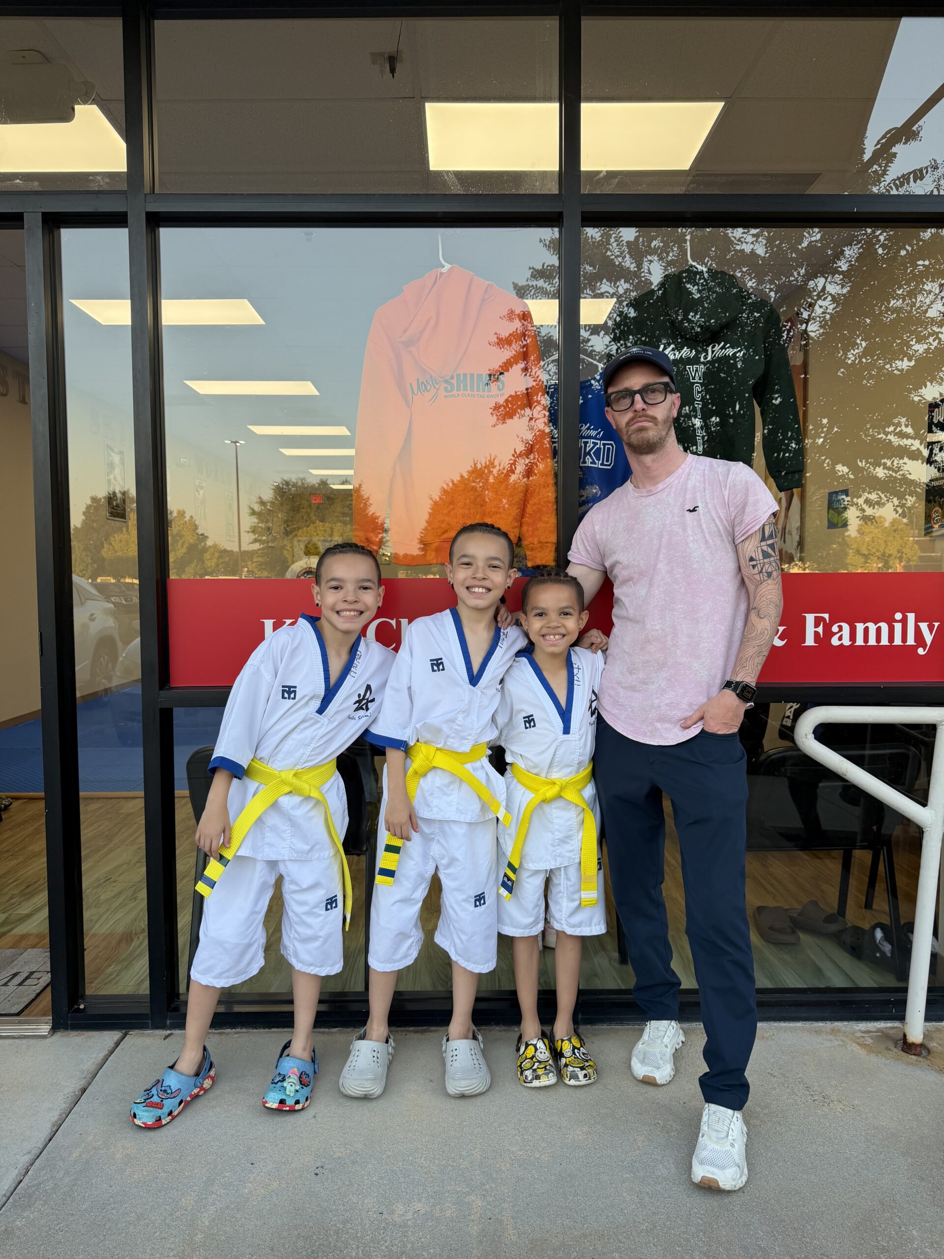 The Swanson Family sharing their experience at Master Shim's World Class Tae Kwon Do