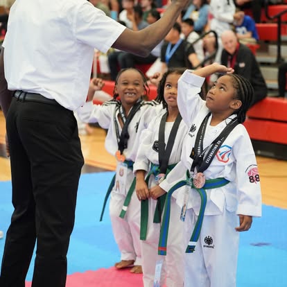 Students participating in a Master Shim's Tae Kwon Do tournament