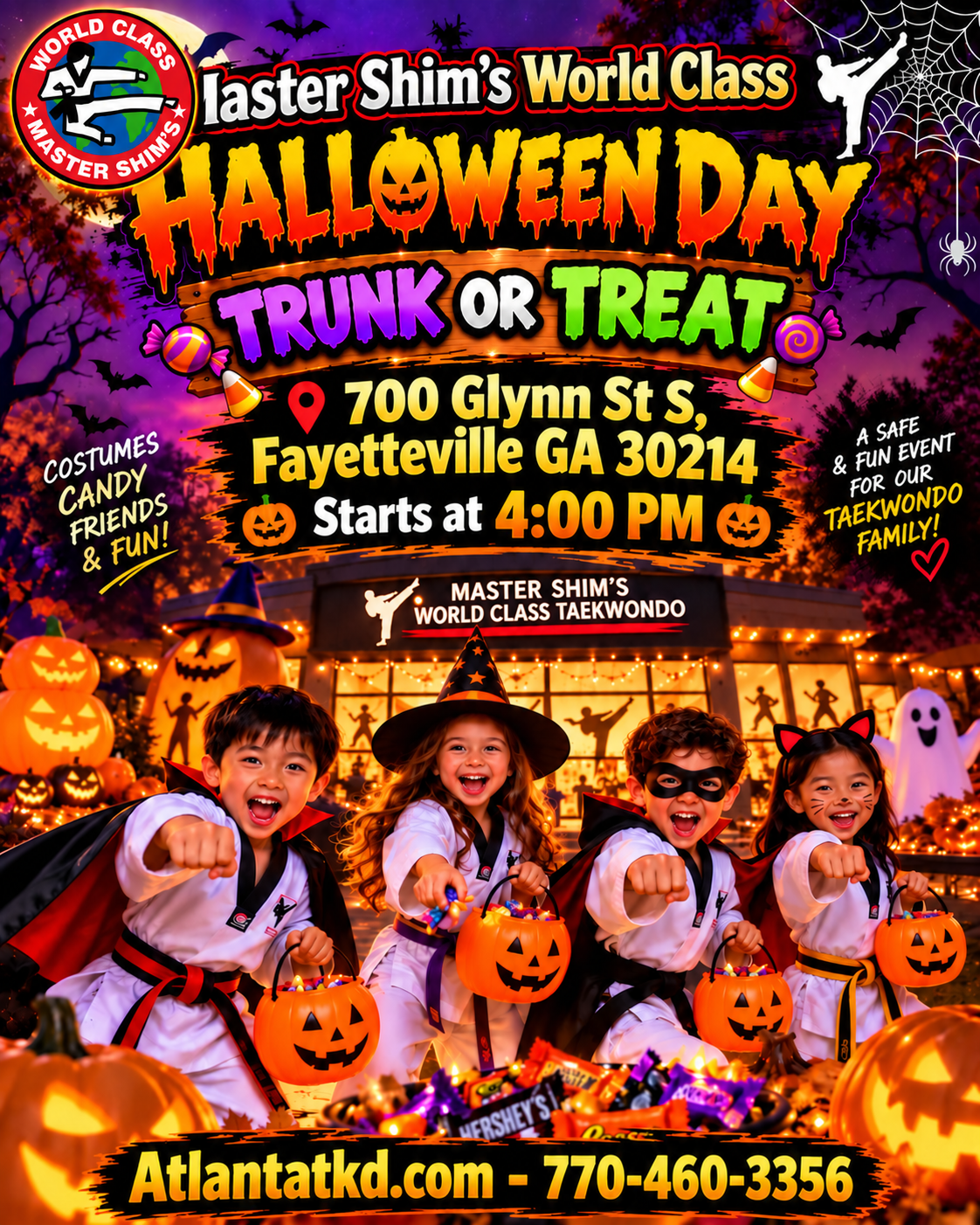 Halloween Trunk or Treat at Master Shim's Tae Kwon Do in Fayetteville
