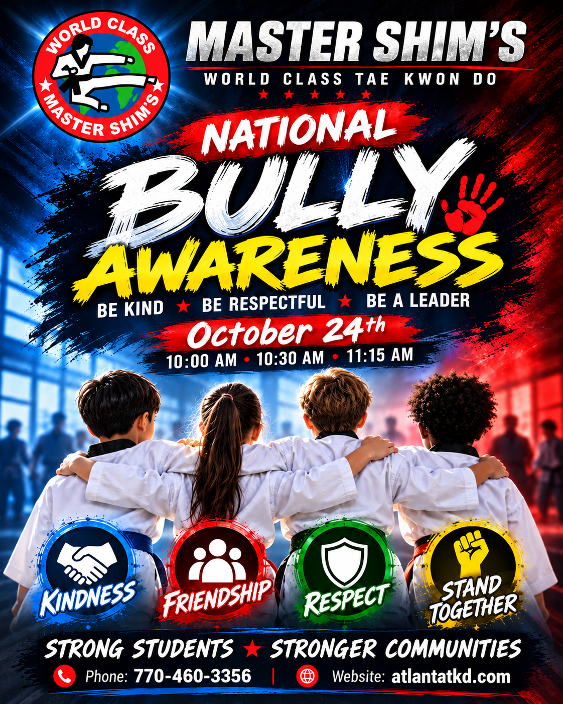 National Bully Awareness Day at Master Shim's Tae Kwon Do in Fayetteville